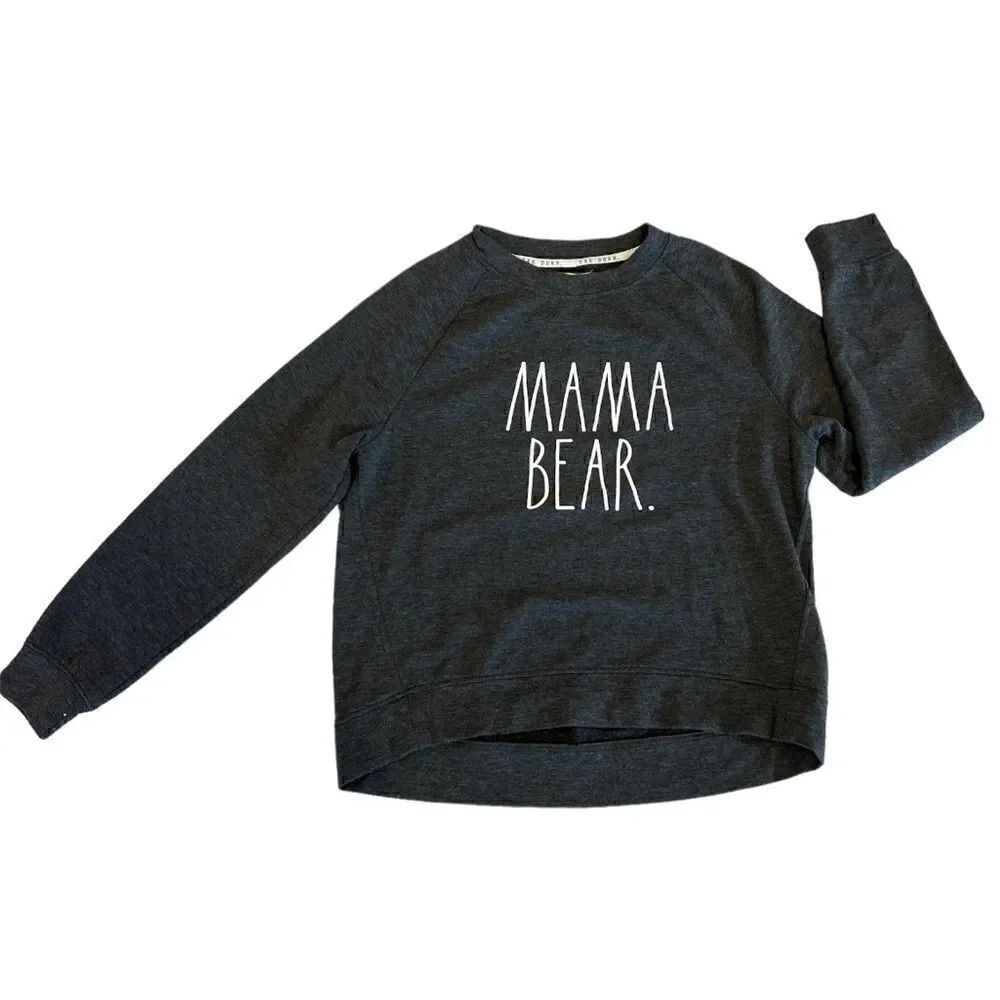 Rae Dunn women’s XS Small Mama Bear Sweatshirt in dark gray